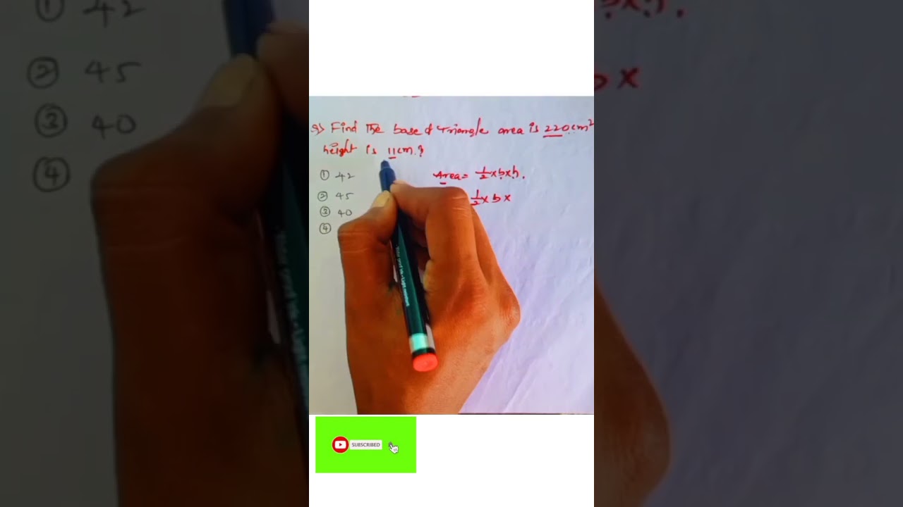 How to find base of a triangle🎯💥 |Triangle|DSC|arithmetic & exam's 