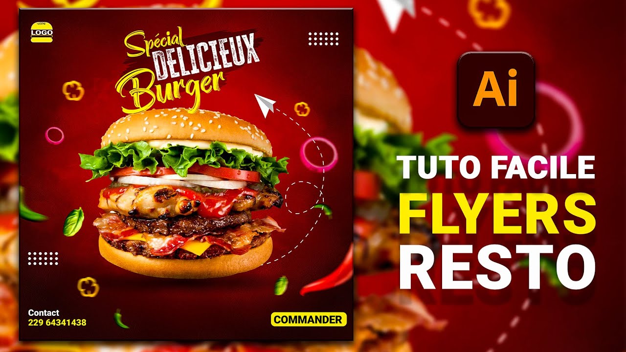 [TUTO] Comment Créer une Affiche Publicitaire sur Illustrator CC pour un Resto