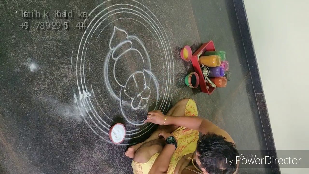 Lord narasimha rangoli art