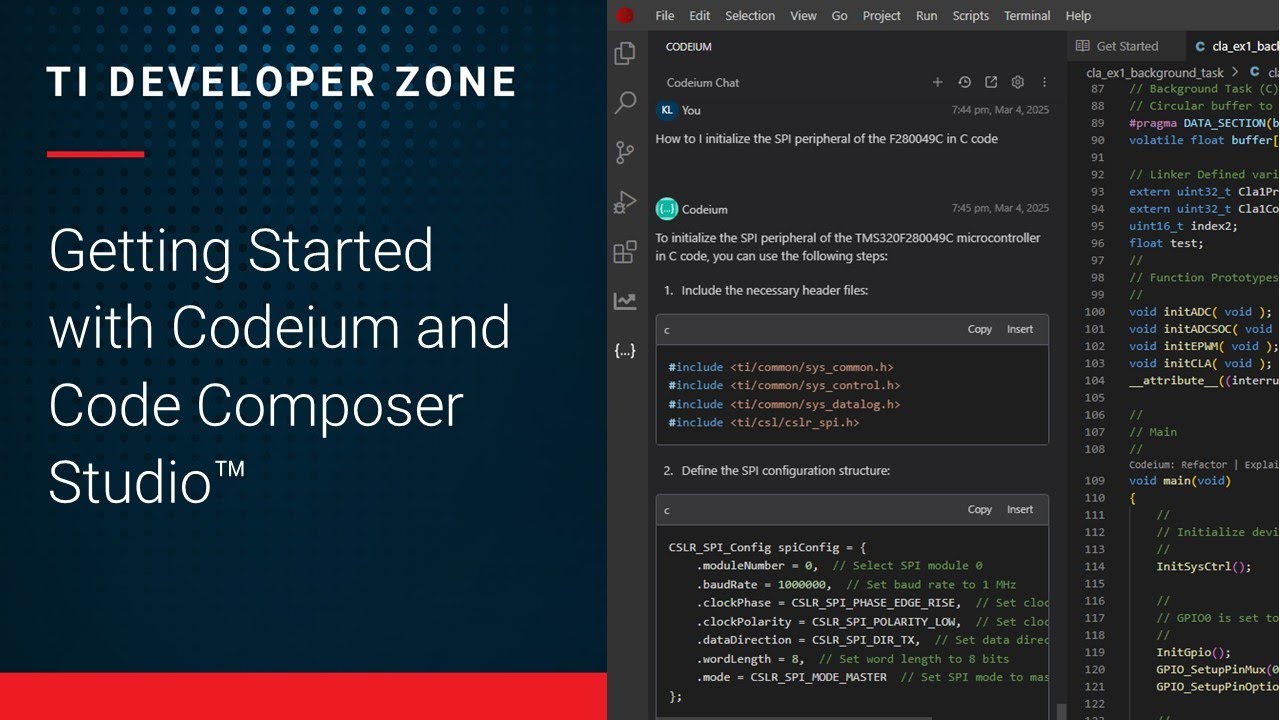 Getting Started with Windsurf (formerly Codeium) and Code Composer Studio v20