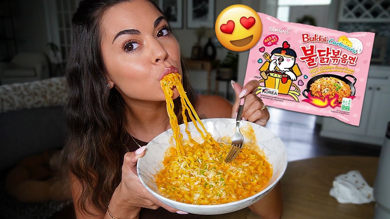 Carbonara Ramen MUKBANG While Answering Your Questions! 🍜💬