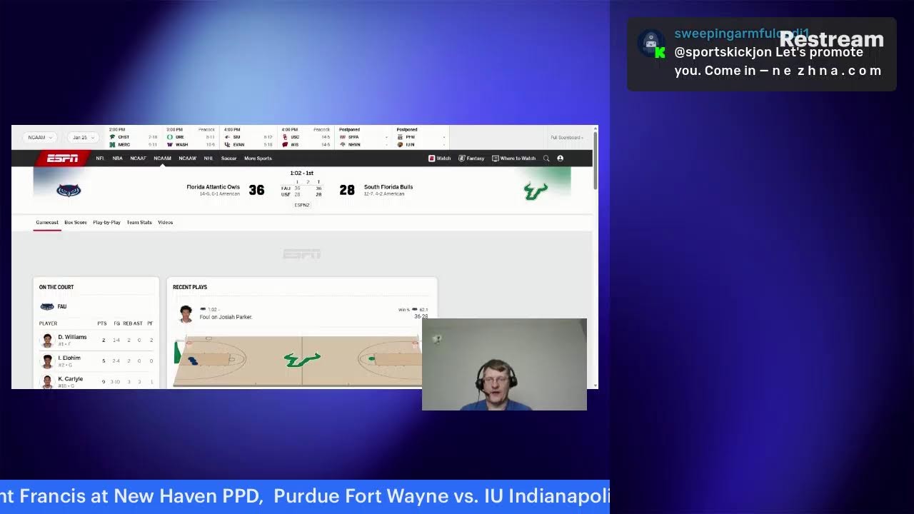 Florida Atlantic vs. S. Florida NCAAMBB play by play, reactions and live chat