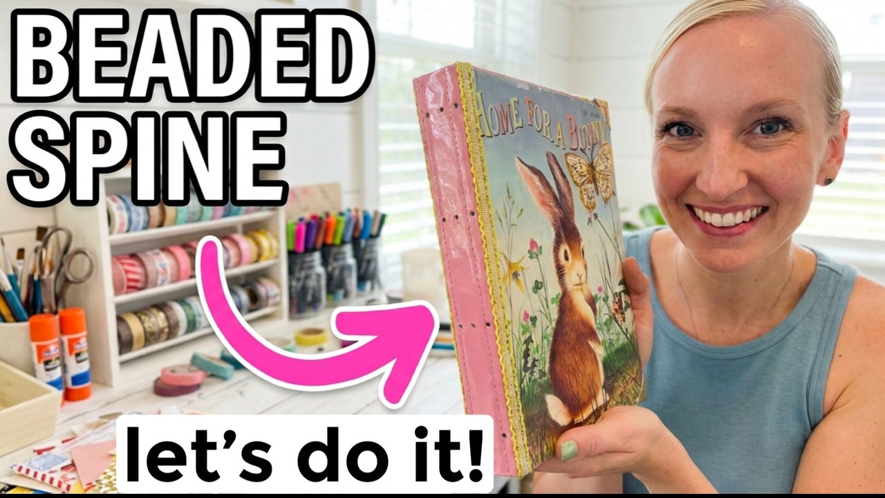 Create A BEDAZZLED Beaded Journal Spine [Easy Step By Step]