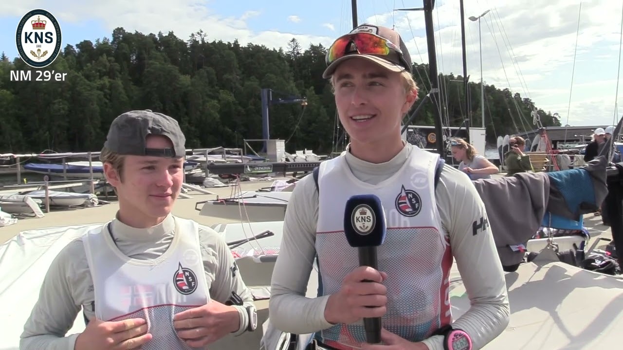 Storm Kopperud og Philip Forslund i 29'er-NM