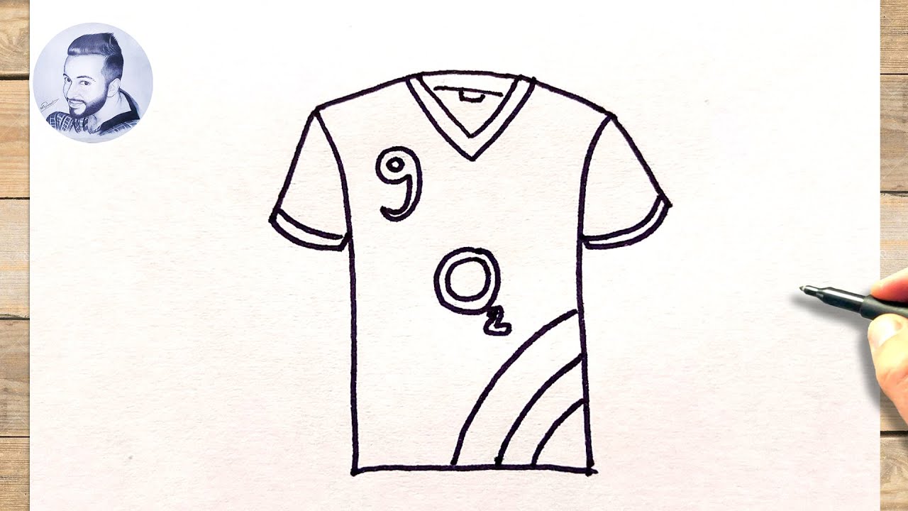 Comment dessiner un maillot de foot facile &agrave; dessiner