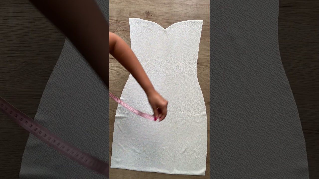 ✂ VESTIDO sin Moldes Ajustado con Abertura 👗🧵IDEA to Make an easy DRESS #diy #sewing #costura #coser