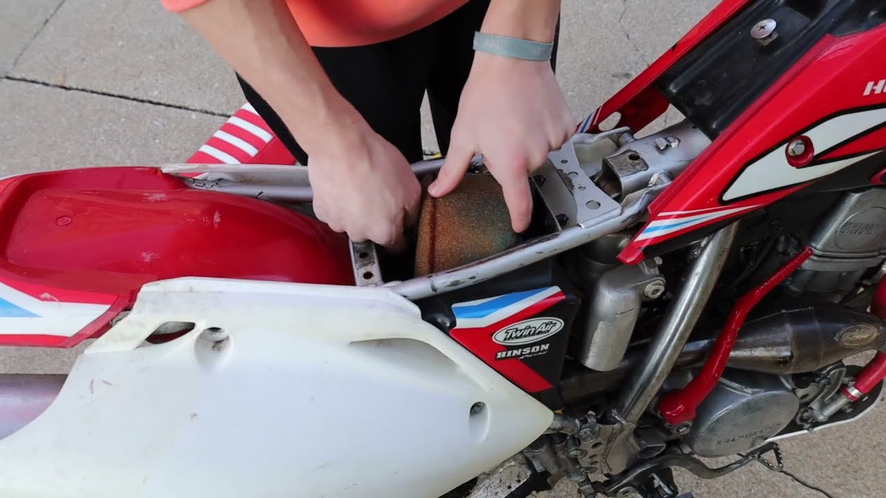 Tutorial Video   Dirt Bike Air Filter Replacement with Talent B