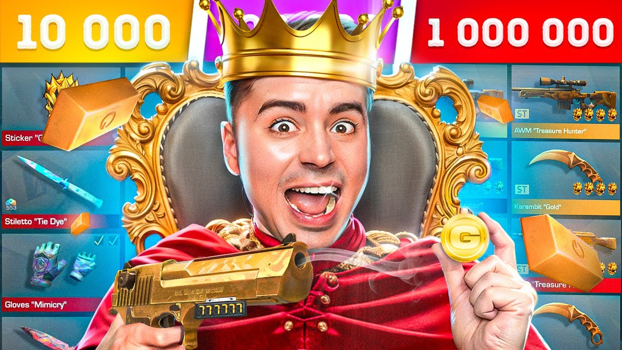 КУПИЛ АККАУНТЫ БОГАЧЕЙ ЗА 10К/ 100К/ 1МЛН ГОЛДЫ😱 (STANDOFF 2)