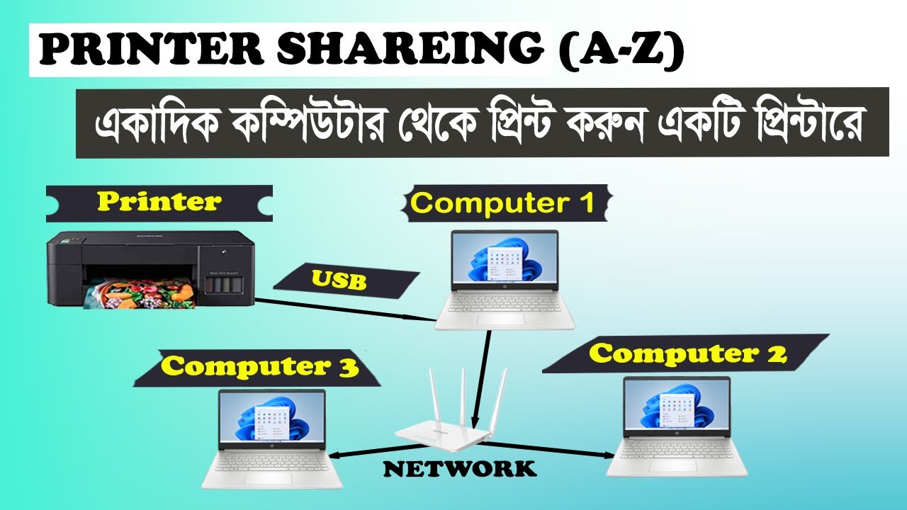 Printer Sharing A to Z | প্রিন্টার শেয়ার করবেন কীভাবে | 0x0000011b error fix | Printer Share Bangla
