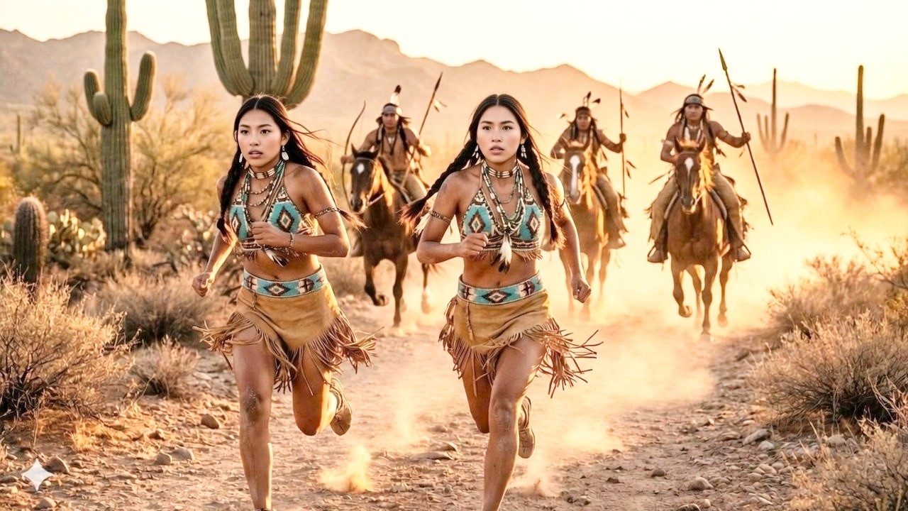 🔥“Dos mujeres apaches perseguidas hasta la muerte —un valiente vaquero apareció y cambió su destino”