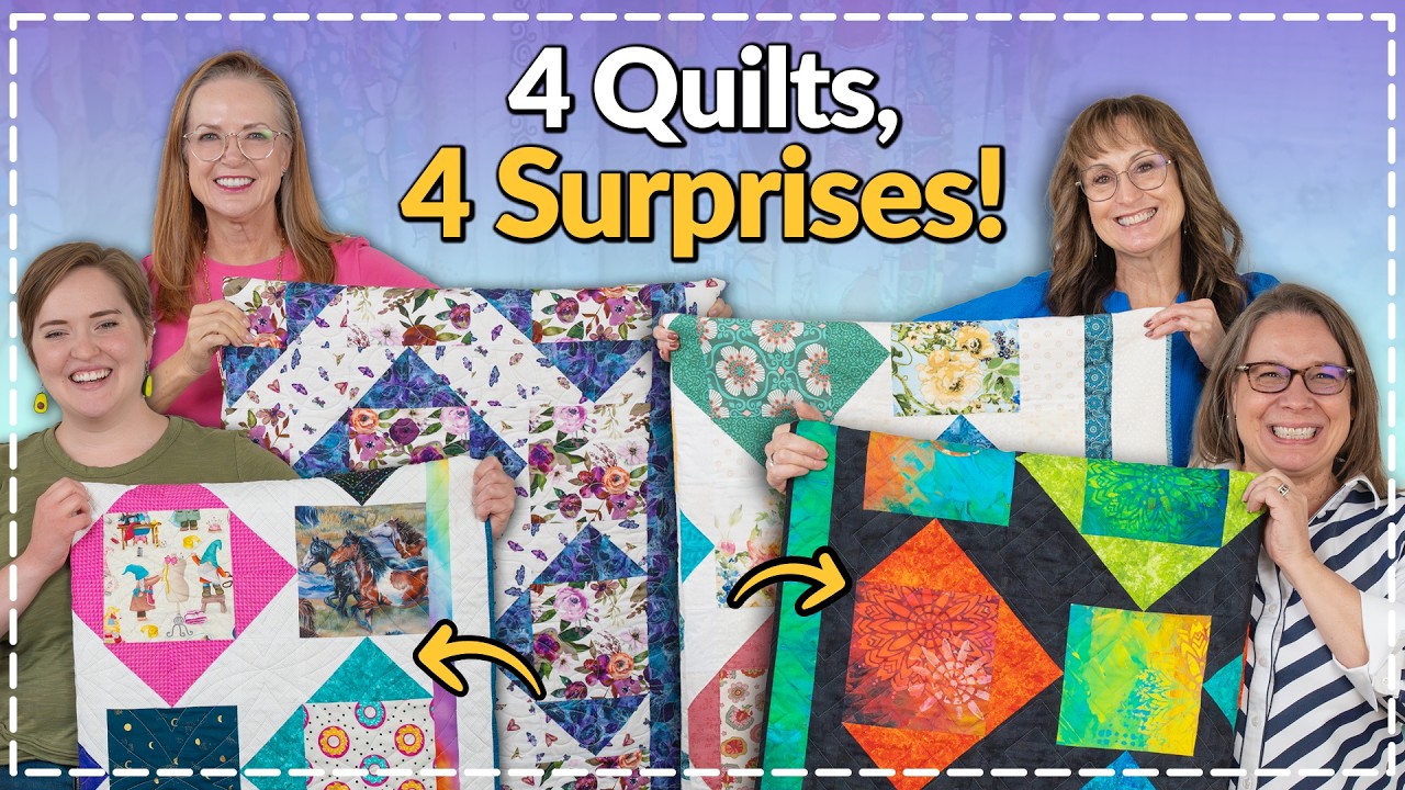 1 Pattern, 4 Quilters, SHOCKINGLY Different Quilts!