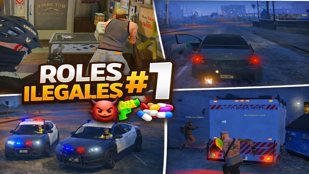 [GTAHUB] ROLES ILEGALES #1 😈 |🚨 Robos, Policías y Caos Total | RP