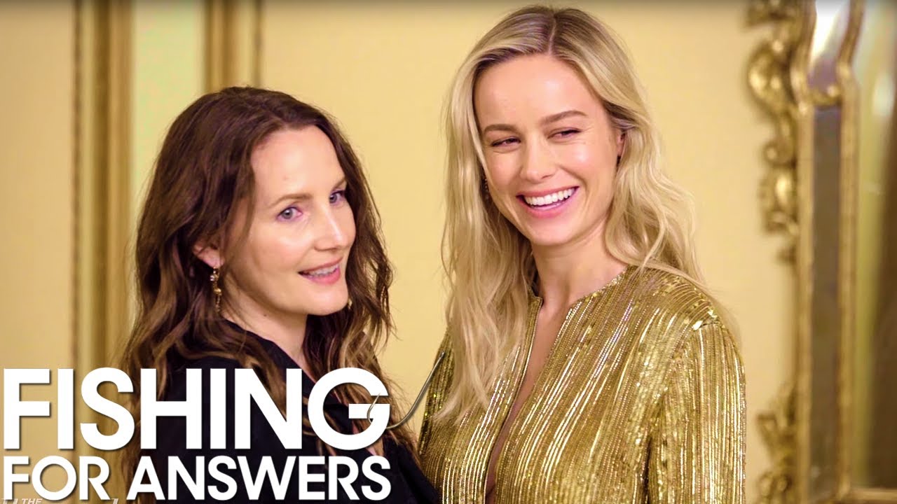 'Captain Marvel' Star Brie Larson & Stylist Samantha McMillen Play 'Fishing for Answers' | THR