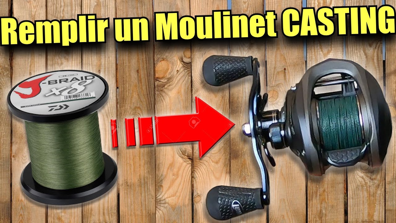 Comment Remplir un Moulinet CASTING de fil de Pêche 🎣 Nylon & Tresse 🇺🇸