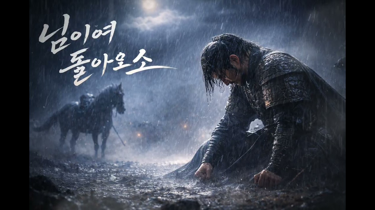 [달빛가요방]  님이여 돌아오소 🌙 비 내리는 밤| 무너진 장군의 한(恨) | 감성 트로트| AI MUSIC