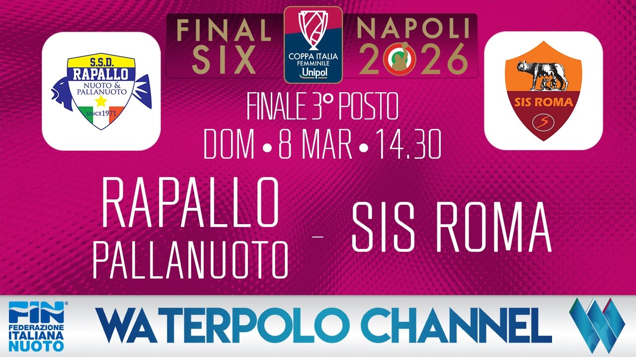 Coppa Italia Unipol 2026 - Finale 3° posto: Rapallo Pallanuoto - SIS Roma
