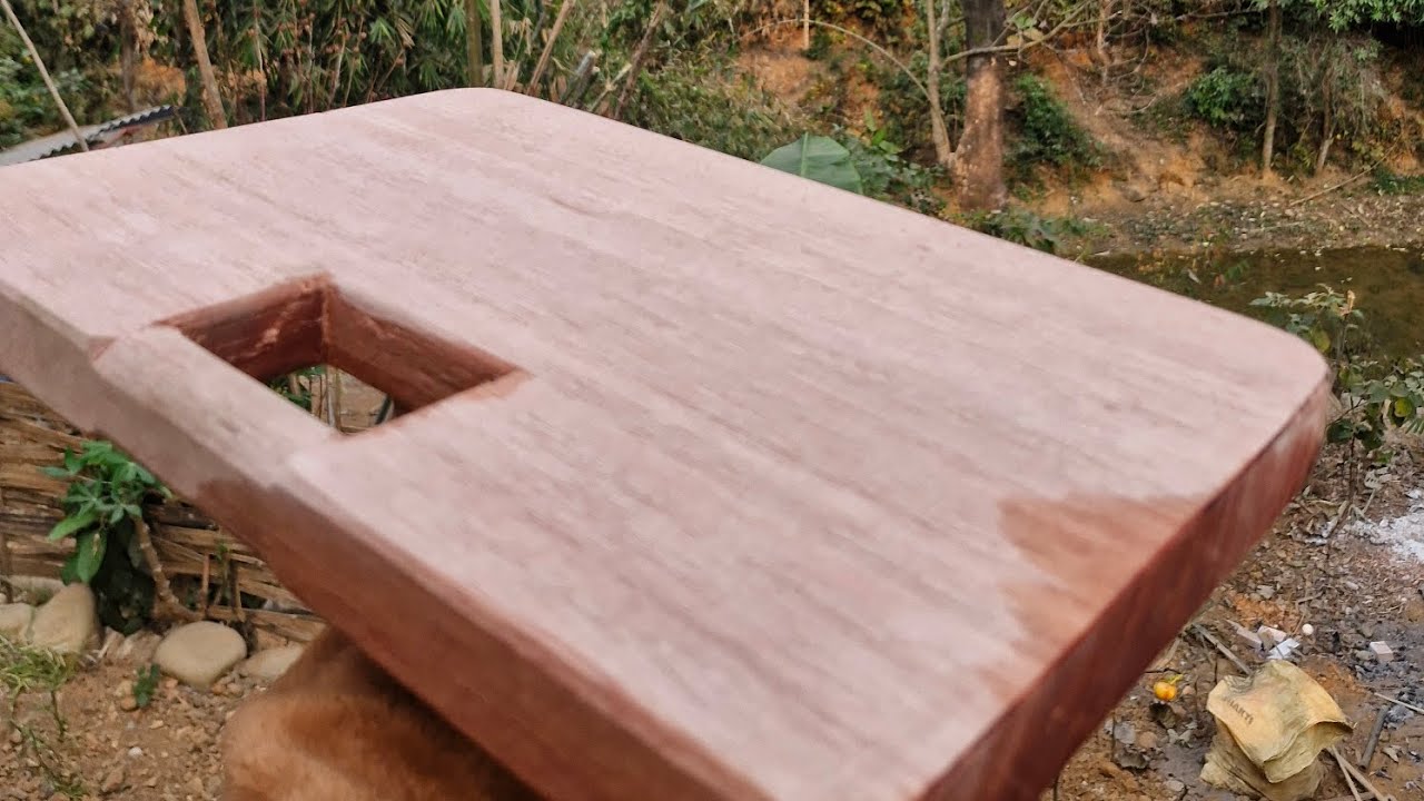 Transforming raw wood into stunning hand made chopping board #wood working asmr#Carpenter work