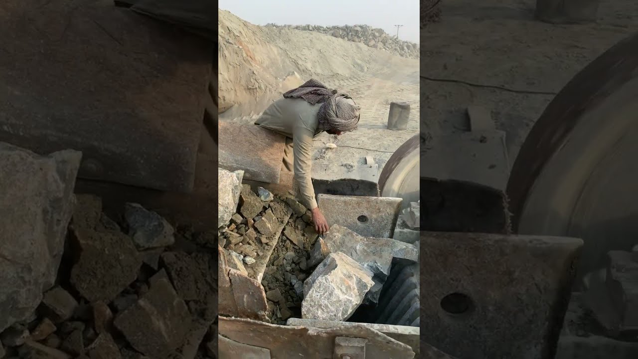 Unstoppable Rock Crusher: Smashing Giant Stones with Brutal Force #stonecrusher
