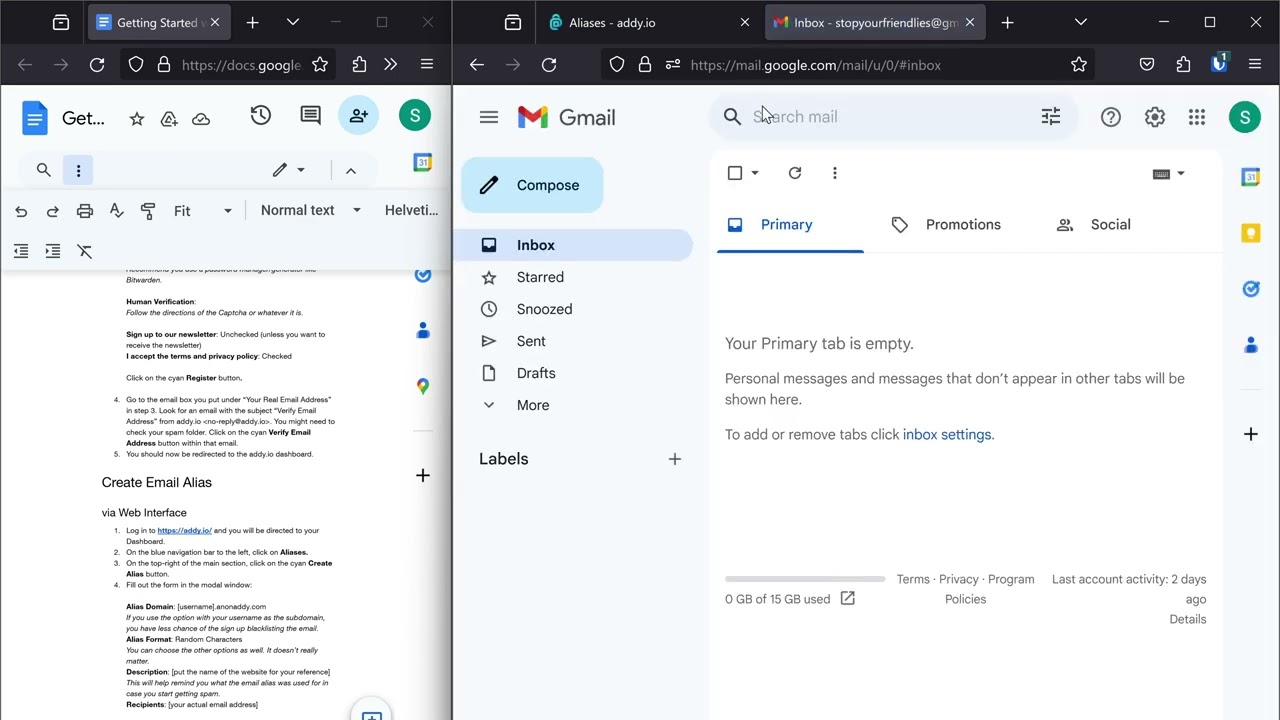 Create an Email Alias with addy.io