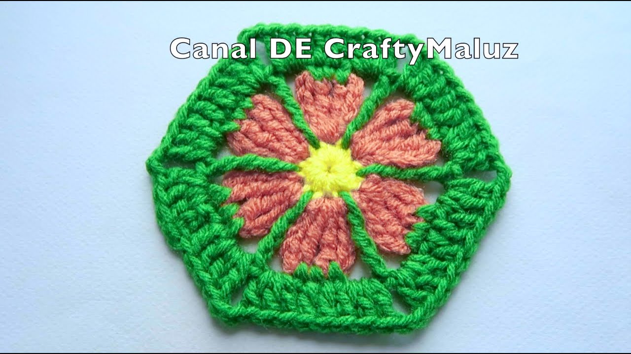 CROCHET TUTORIAL : Hexágono a Crochet paso paso (Aplicación de crochet)