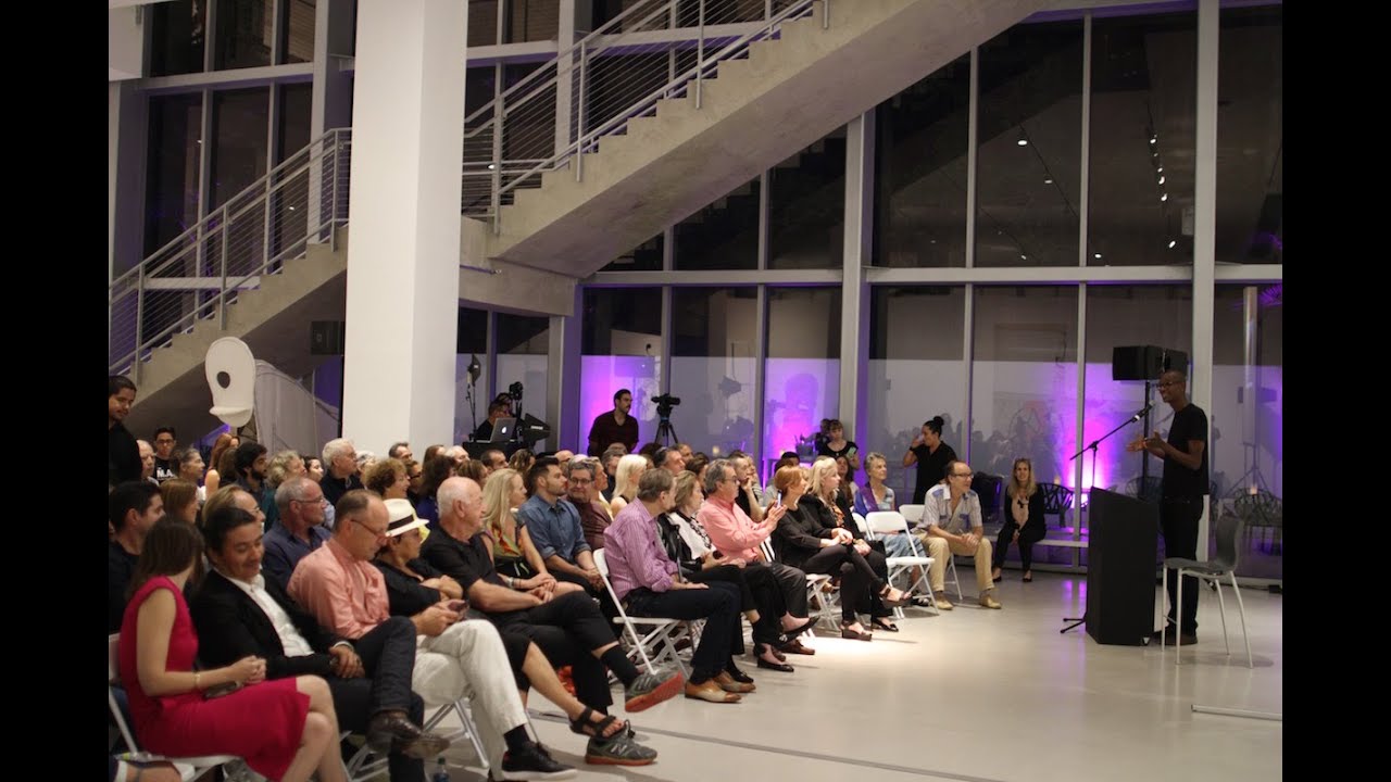 Mark Bradford lecture at the de la Cruz Collection.