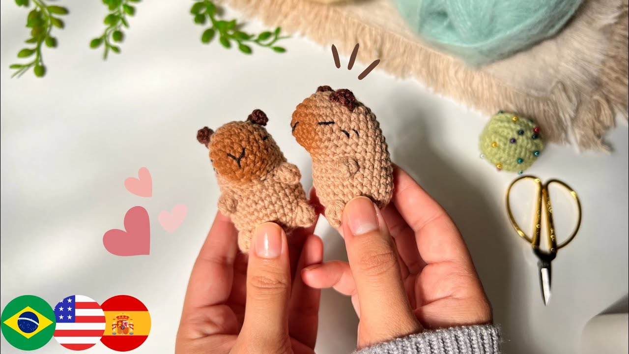 Capibara en Crochet Tutorial | Cuerpo / Llaveros para San Valentín y Regalos❤️