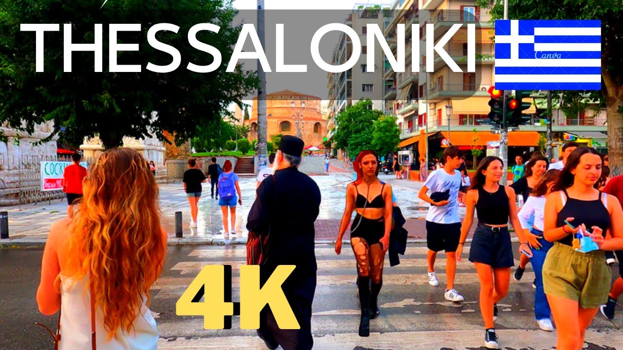 Walking in Thessaloniki, Greece 🇬🇷: Arch of Galerius and Rotunda, 4K, summer, travel, tourism