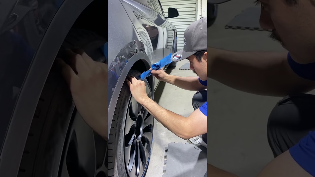 Tesla model Y curb rash repair