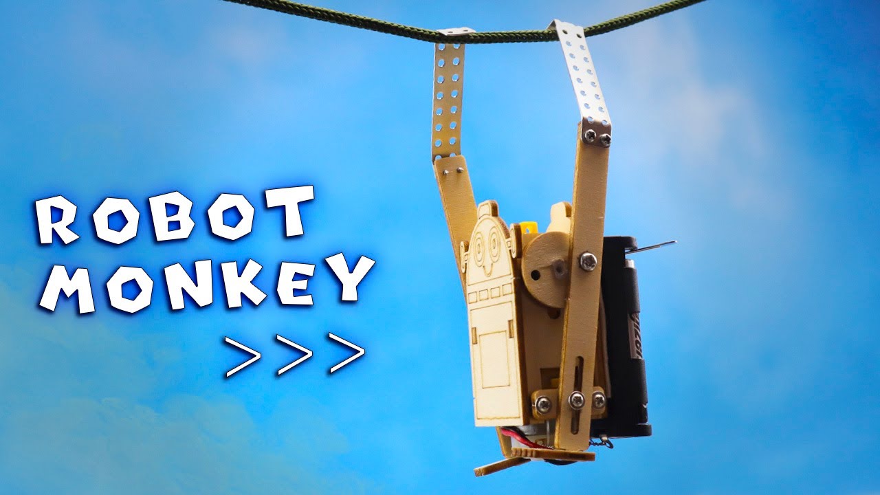 ROBOT MONKEY CLIMBING THE ROPE! HOW TO MAKE A SIMPLE ROPE CLIMBING ROBOT?