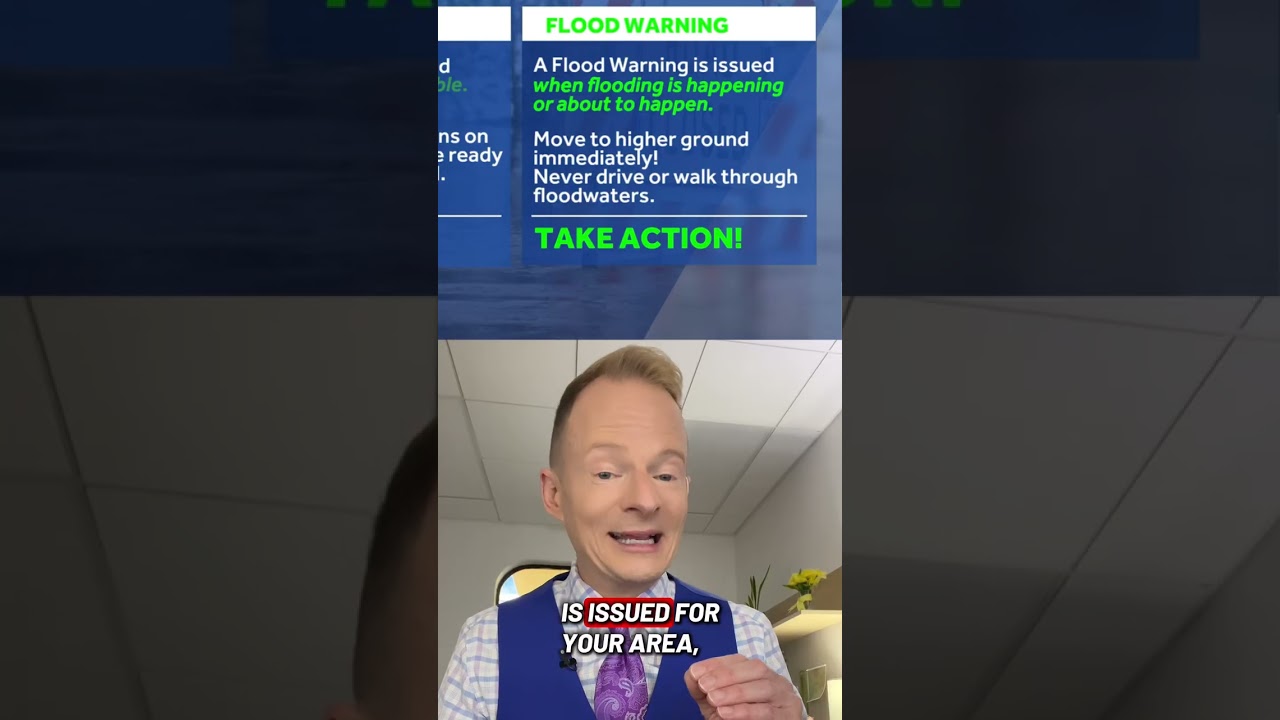Flash flood watch versus flash flood warning