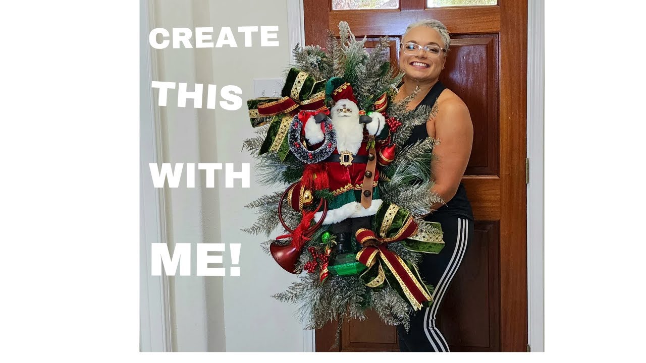 Santa Clause Christmas Wreath Tutorial