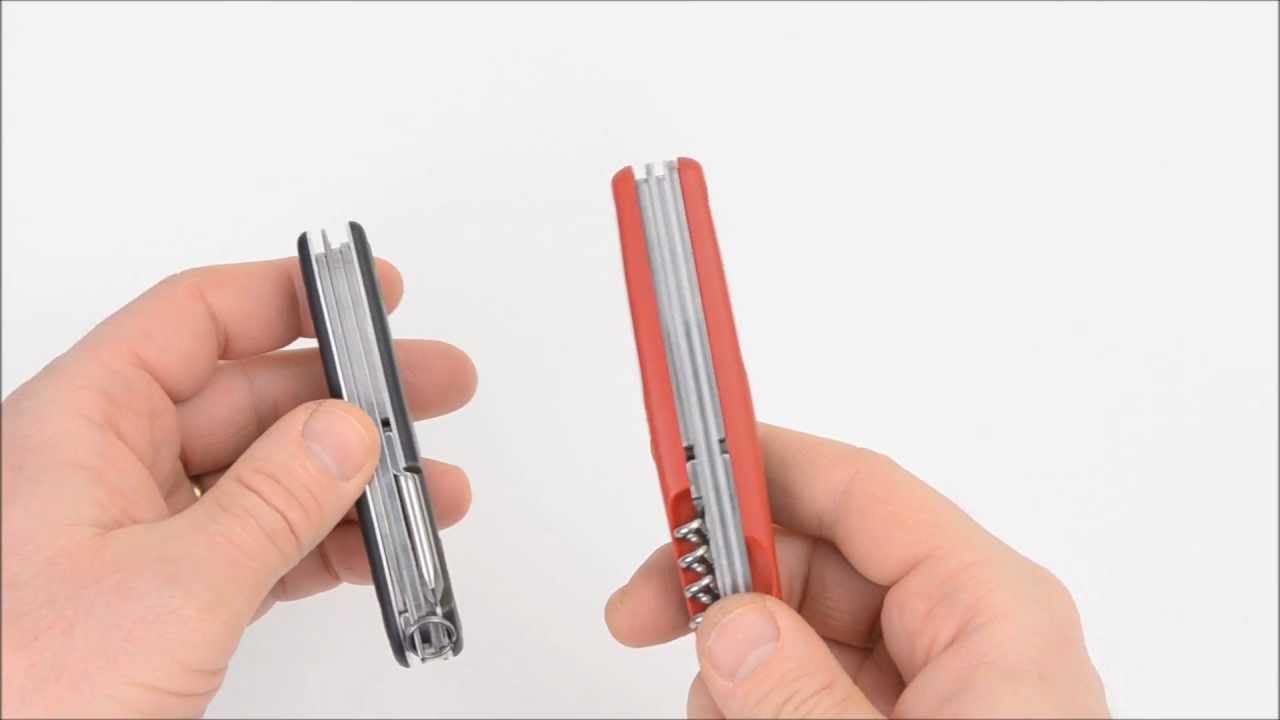 Comparatif Victorinox Soldat 08 vs Wenger RangerGrip 79.wmv