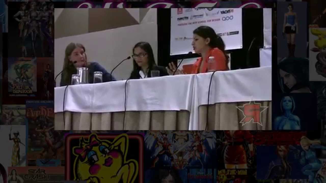 Anita Sarkeesian mocking critics against her at GaymerX2
