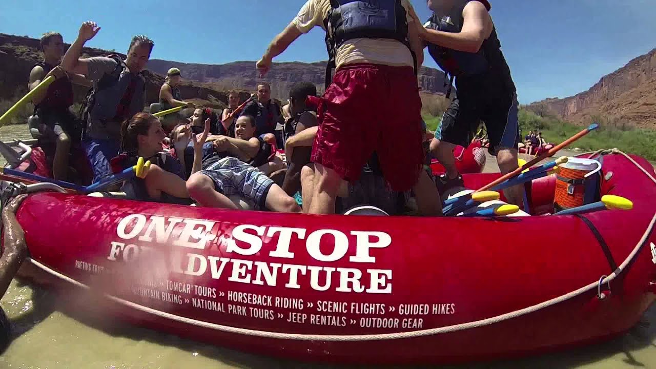 GoPro 1080 HD - Moab River Rafting Fail (BYU MBA Marketing River Battle)