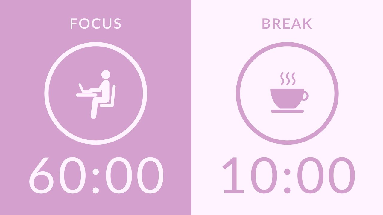 60/10 Pomodoro Timer with Pink Noise 🎧 3-Hour Study with Me for Deep Focus & ADHD ✨