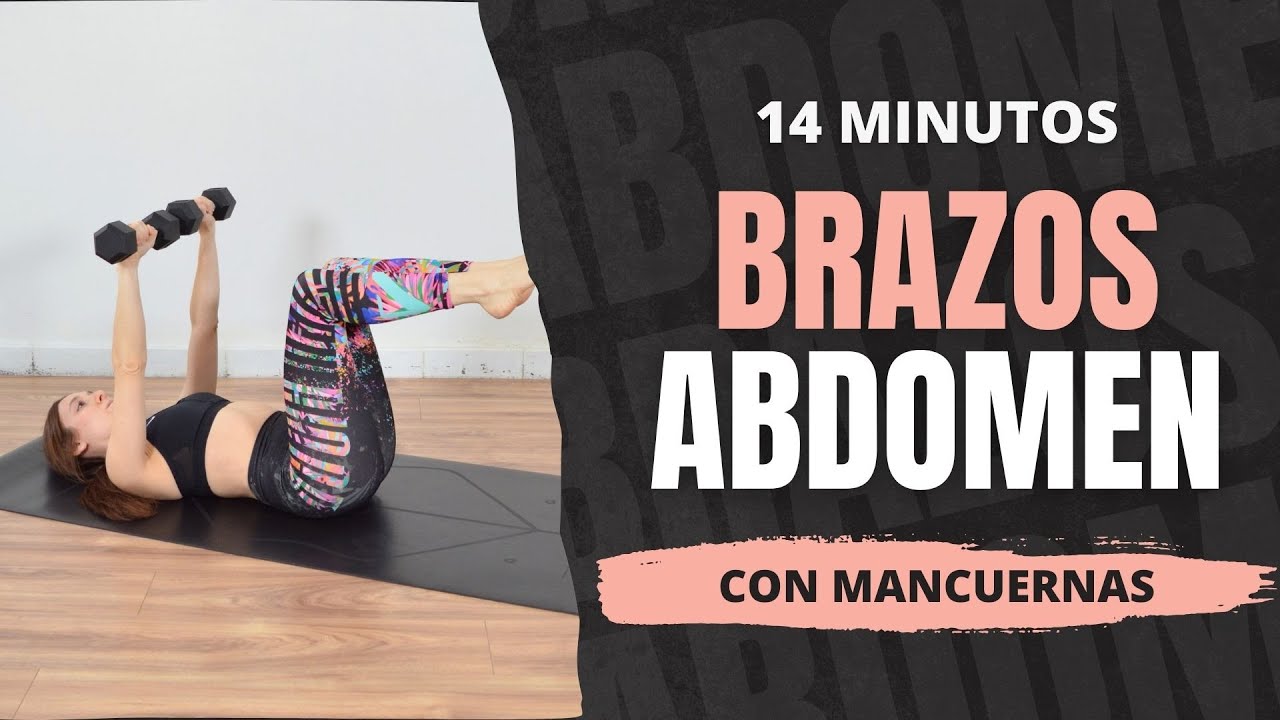 Tonificar Brazos | Fortalecer Abdomen | Ejercicios con Mancuernas | 14 Minutos