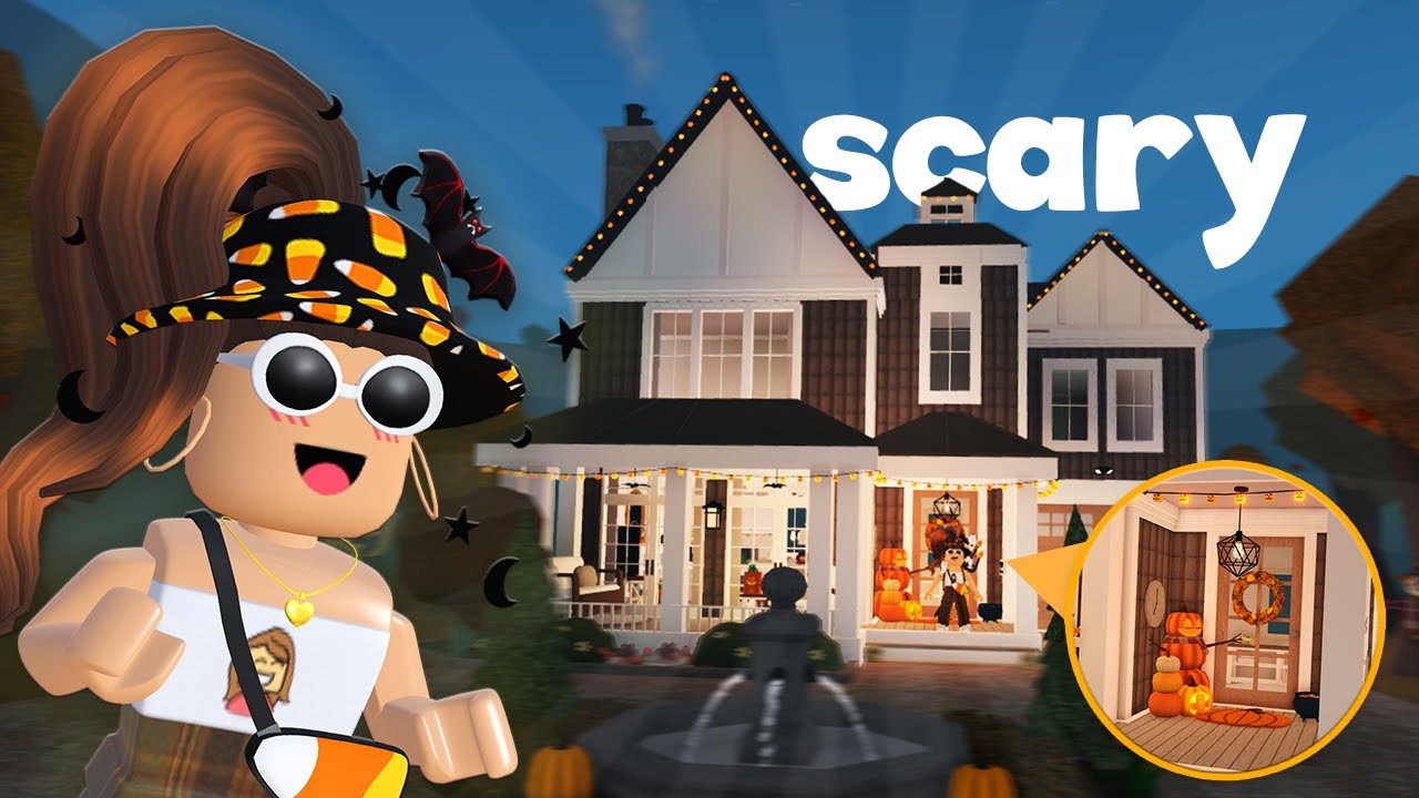 Decorating my BLOXBURG HOUSE for HALLOWEEN!!