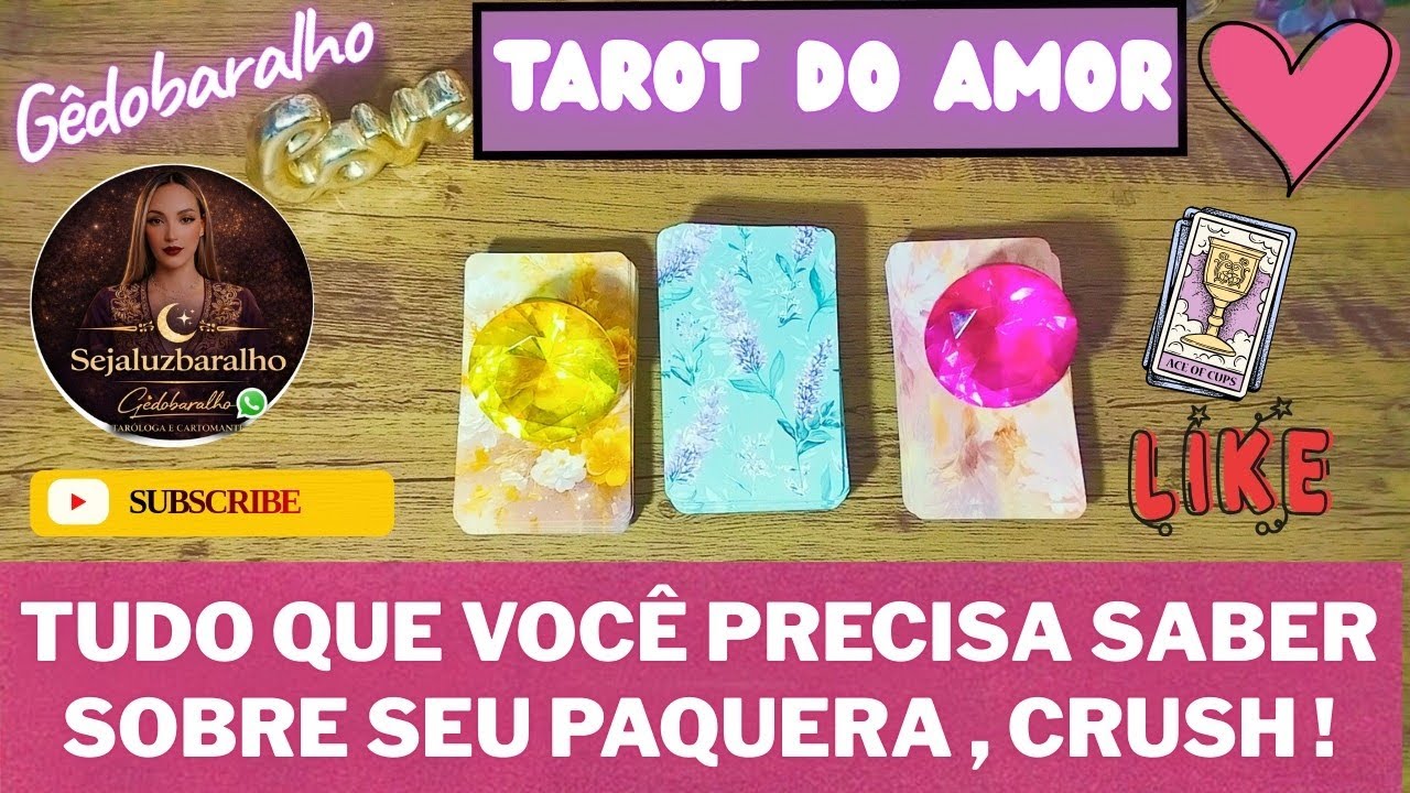 💥💕TUDO QUE VOCÊ PRECISA SABER SOBRE SEU PAQUERA , CRUSH A PESSOA QUE VOCÊ GOSTA HOJE 😍🔮
