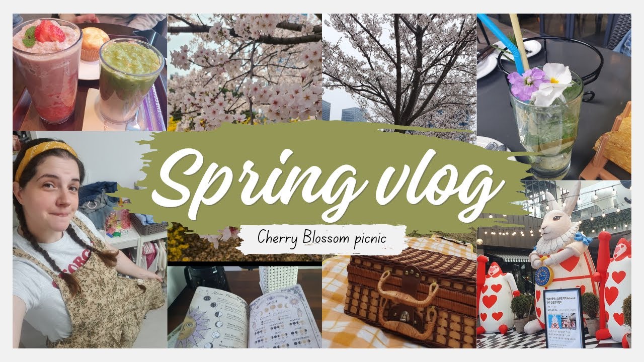 Spring Cherry Blossom Picnic/ Clean With Me & Journal With Me (international couple) [AMWF]