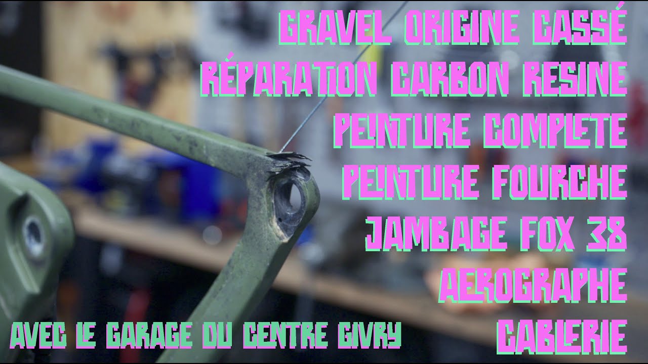 🔧 Réparation carbon et peinture complète pour ce Gravel avec le garage du centre Givry