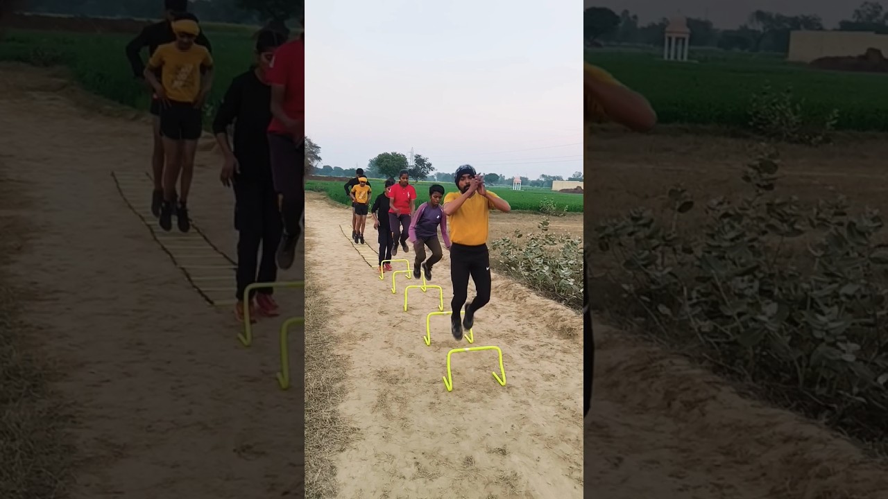 mini hurdles jumping exercise improve speed workout 