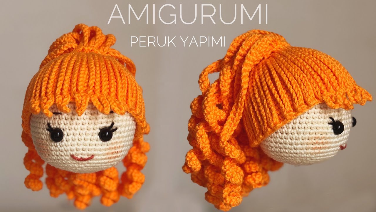 AMIGURUMI KOLAY PERUK YAPIMI (Easy Wig Tutorial)(ENG SUBTITLES ON)