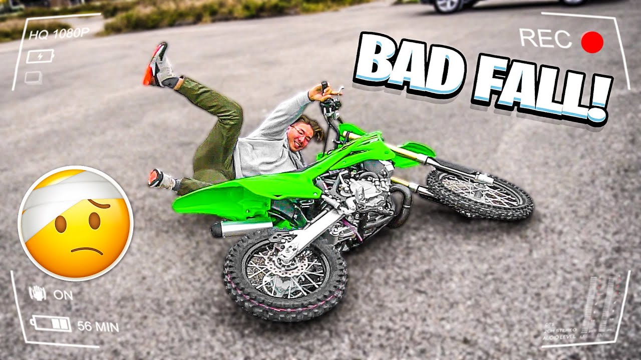 RANDY FALLS TRYING TO WHEELIE MY NEW 2021 KX85 !  | BRAAP VLOGS