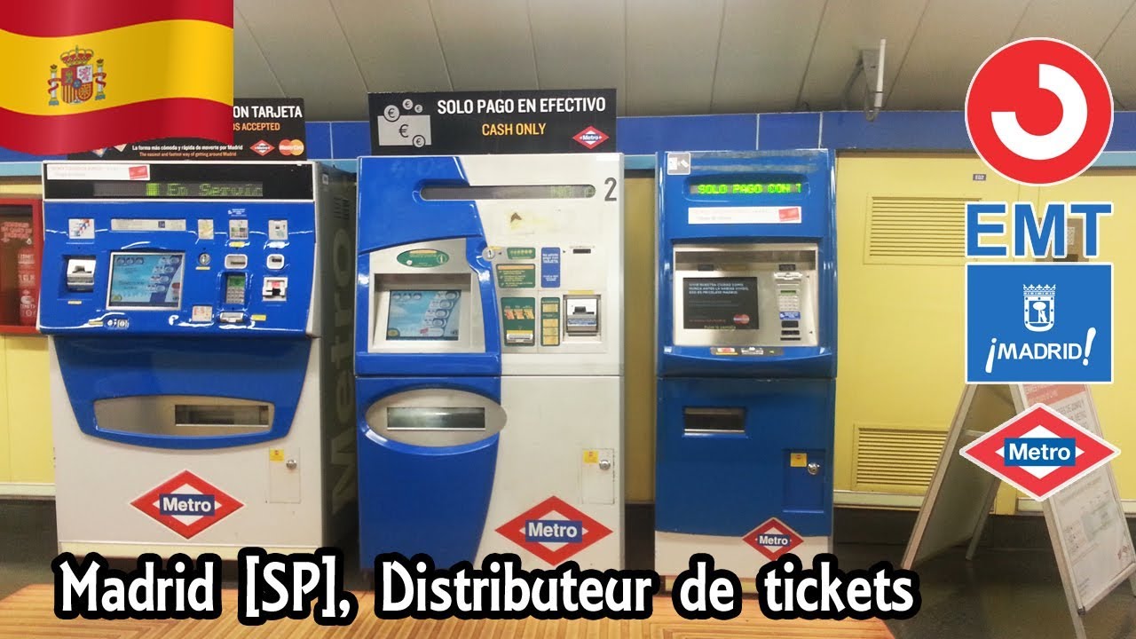 Madrid, Espagne [SP] METRO EMT Distributeur de tickets - Acheter un ticket