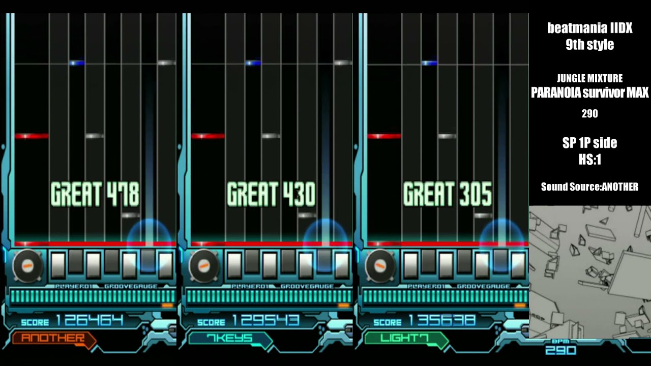 [beatmania IIDX 9th style] PARANOIA survivor MAX [SP All Difficulties]