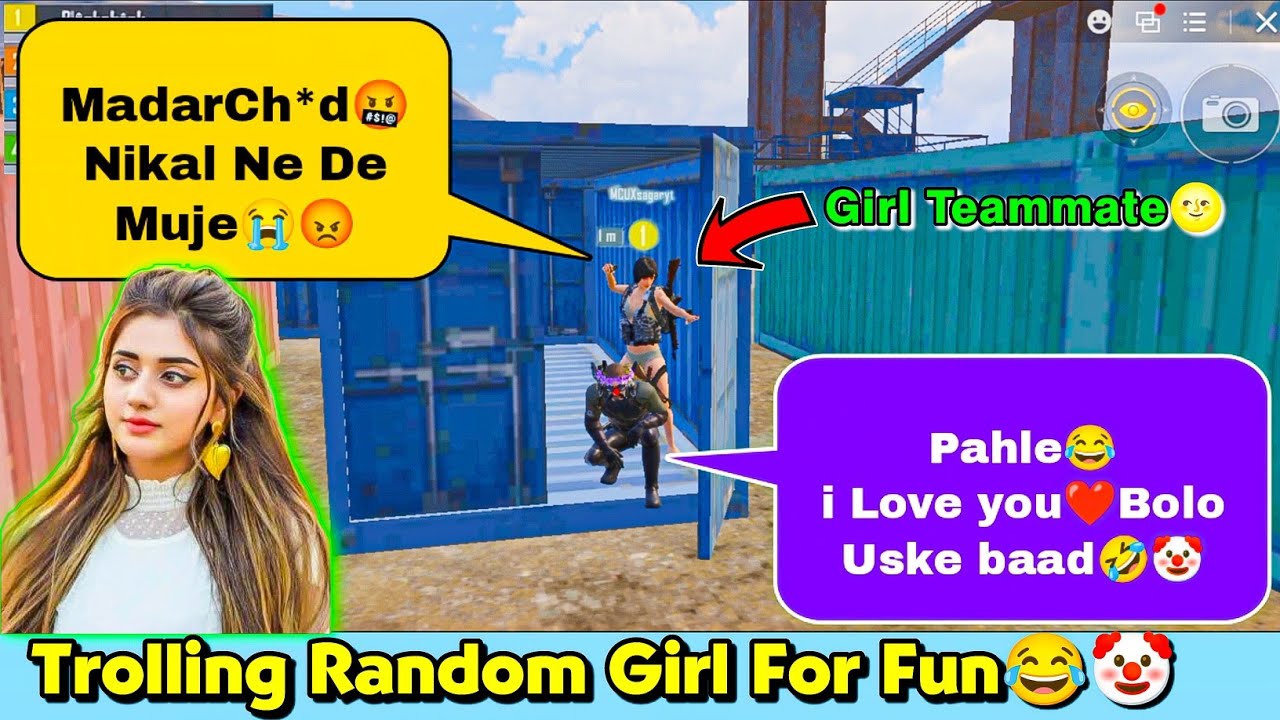 TROLLING RANDOM GIRL TEAMMATE FOR FUN 😂😈 | Trolling Teammates 😂 | BGMI FUNNY MOMENTS