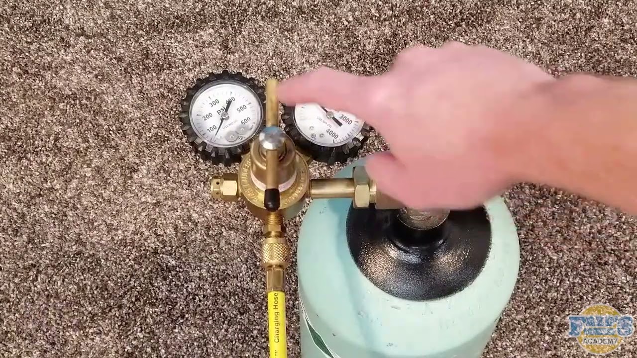 How to pressure test a refrigerator sealed system using nitrogen