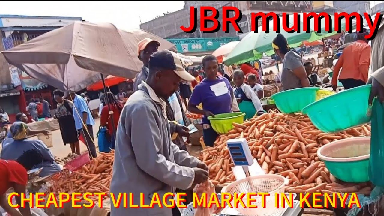 Rural Village Market Day In Murang'a Central Kenya Africa With The Cheapest Food Prices.