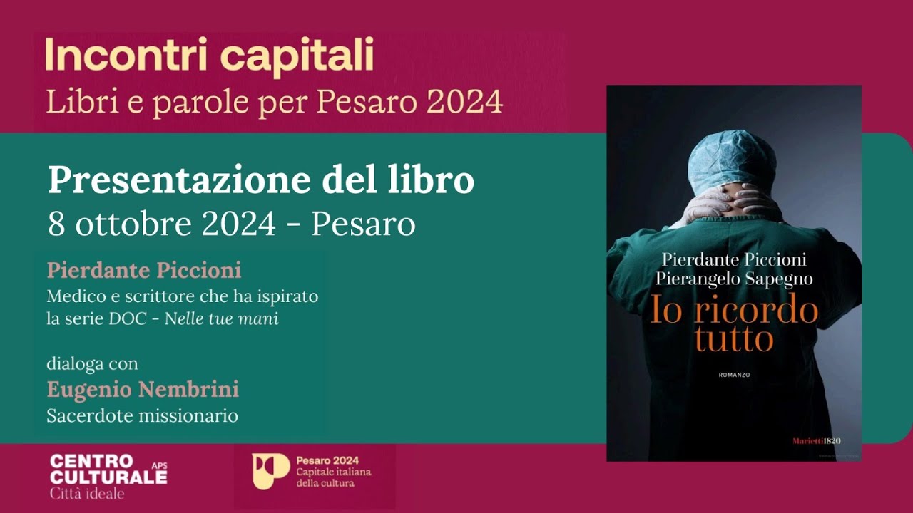 Presentazione del libro IO RICORDO TUTTO con l'autore P. PICCIONI in dialogo con DON E. NEMBRINI
