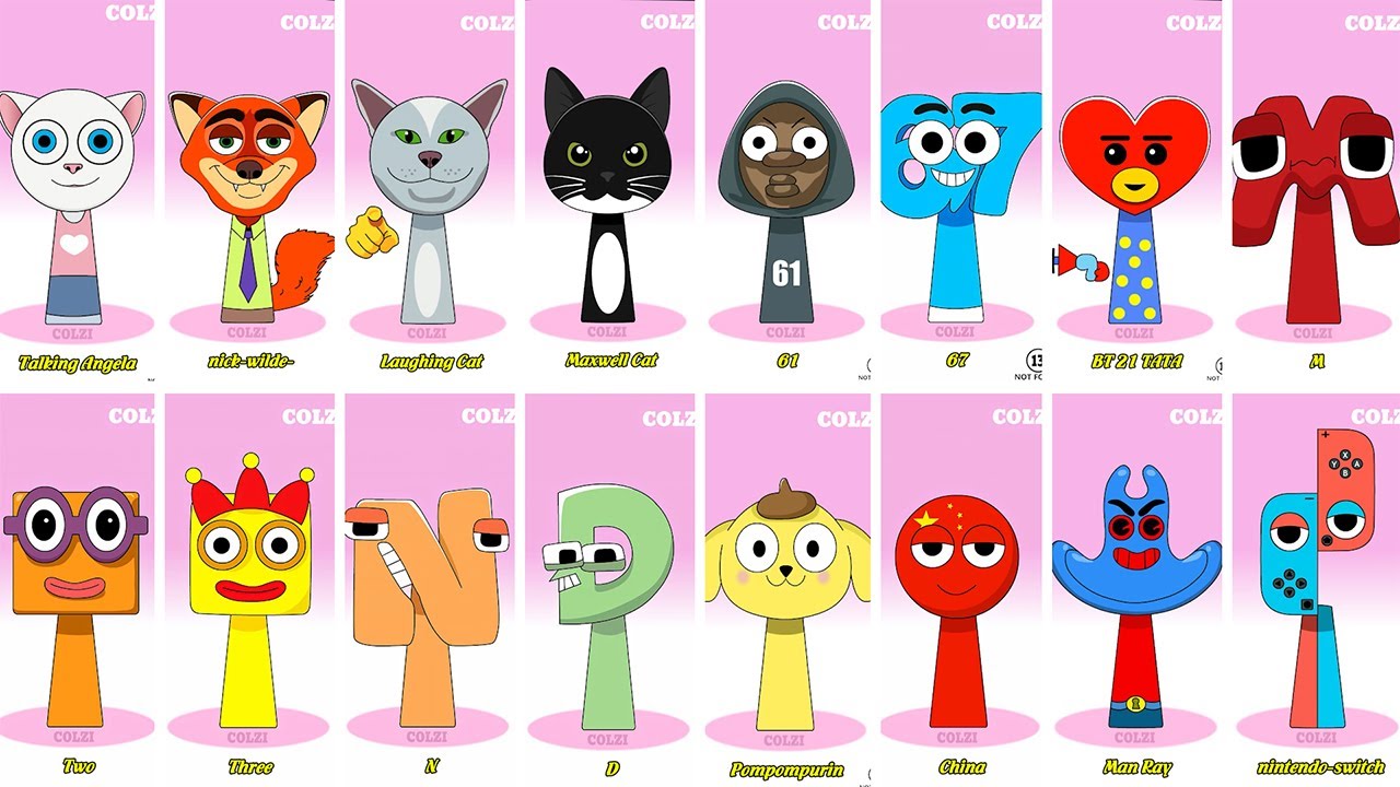 Incredibox Sprunki OC Phase 1 to Phase 3 Tina templeton, Talking, Pompompurin, CANADA,Sonic, Hungry
